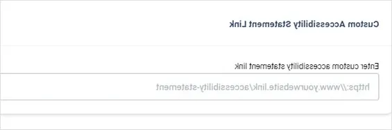 custom accessibility statement link
